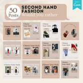 250 Second Hand Fashion Posts - Social Media Templates